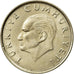 Moeda, Turquia, 50 Lira, 1987, AU(55-58), Cobre-Níquel-Zinco, KM:966