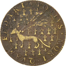 France, Royal, Token, EF(40-45), Brass, 27, Feuardent #8710, 6.70