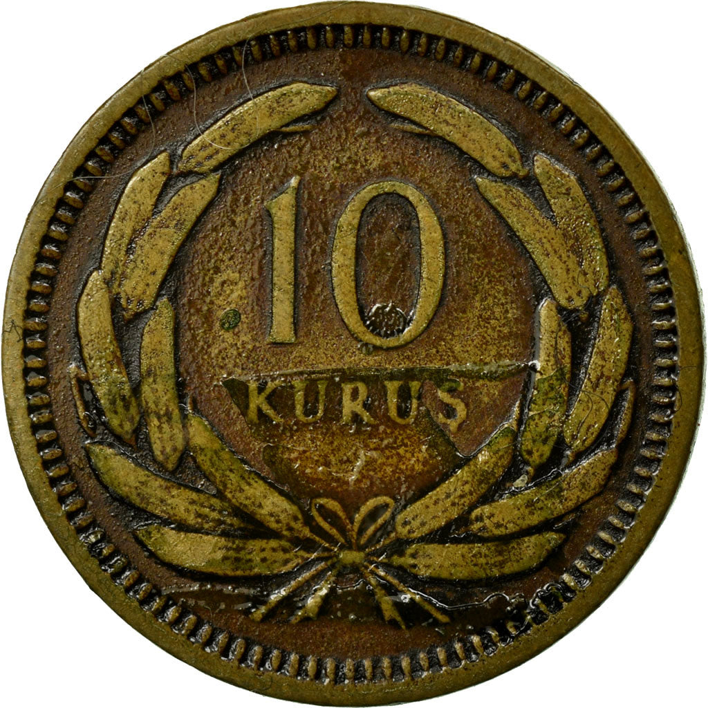 Munten, Turkije, 10 Kurus, 1949, FR, Tin, KM:888