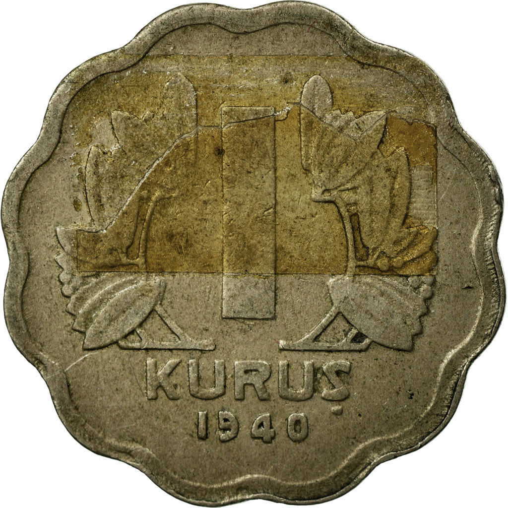 Coin, Turkey, Kurus, 1940, VF(30-35), Copper-nickel, KM:867