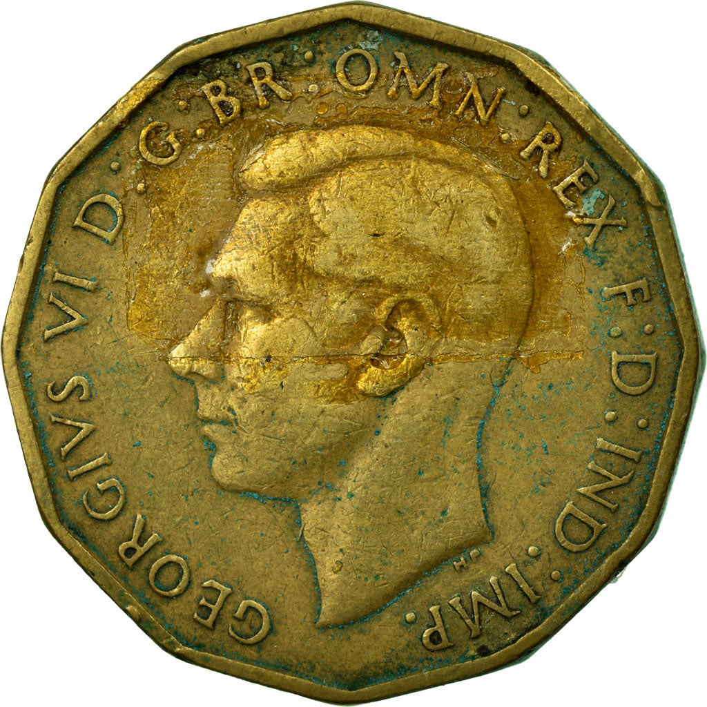Moneta, Gran Bretagna, George VI, 3 Pence, 1938, BB, Nichel-ottone, KM:849