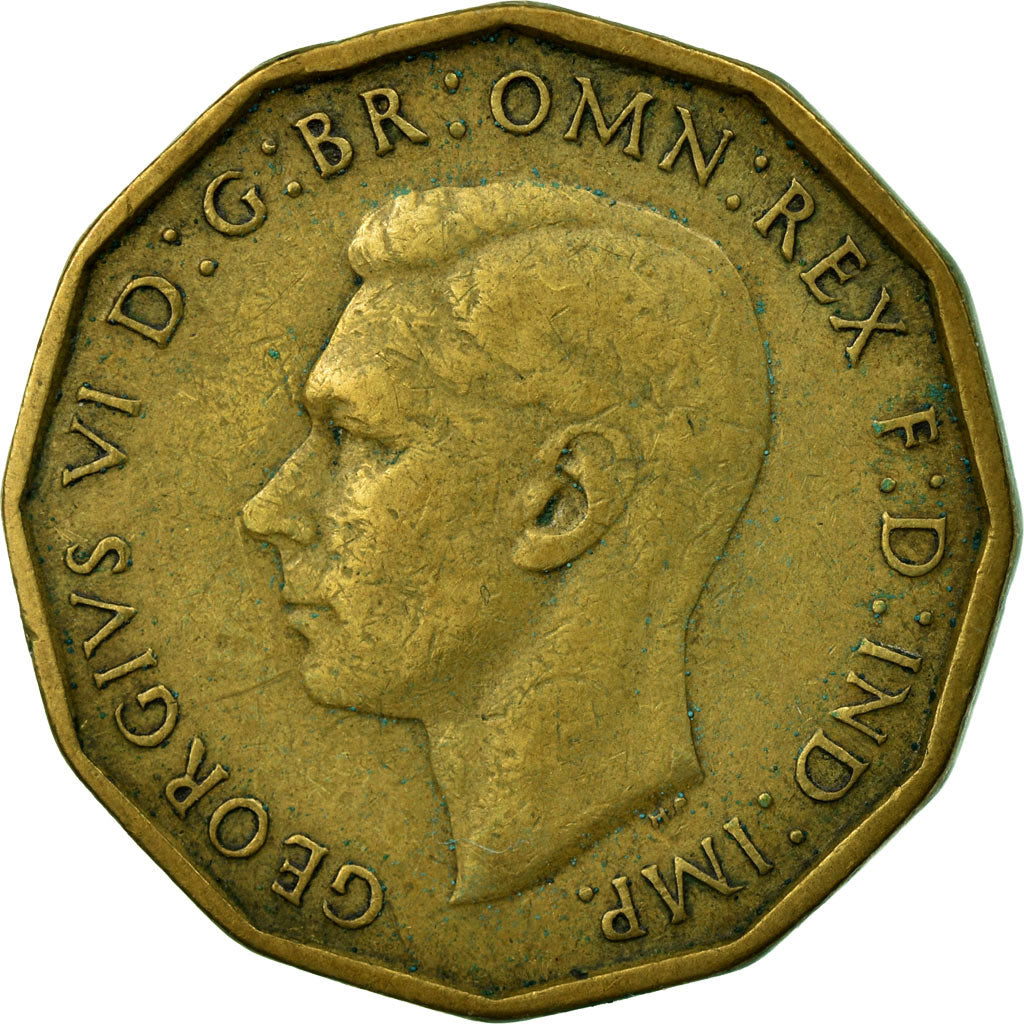 Munten, Groot Bretagne, George VI, 3 Pence, 1942, ZF, Nickel-brass, KM:849