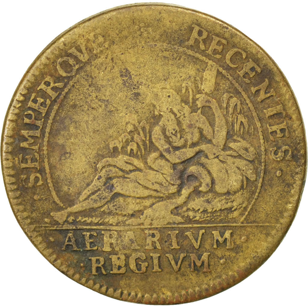 France, Token, Royal, VF(30-35), Brass, Feuardent:1909