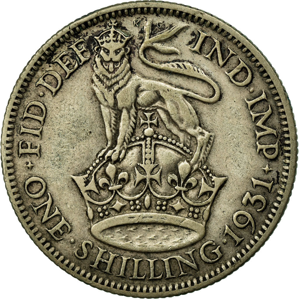 Coin, Great Britain, George V, Shilling, 1931, EF(40-45), Silver, KM:833