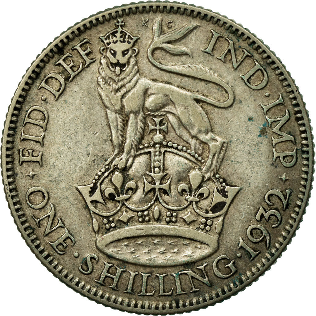 Coin, Great Britain, George V, Shilling, 1932, EF(40-45), Silver, KM:833