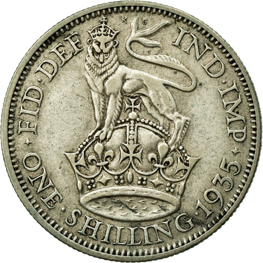 Coin, Great Britain, George V, Shilling, 1935, EF(40-45), Silver, KM:833