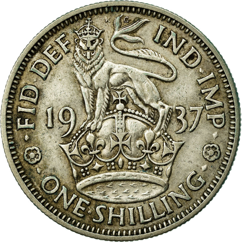 Coin, Great Britain, George VI, Shilling, 1937, EF(40-45), Silver, KM:853