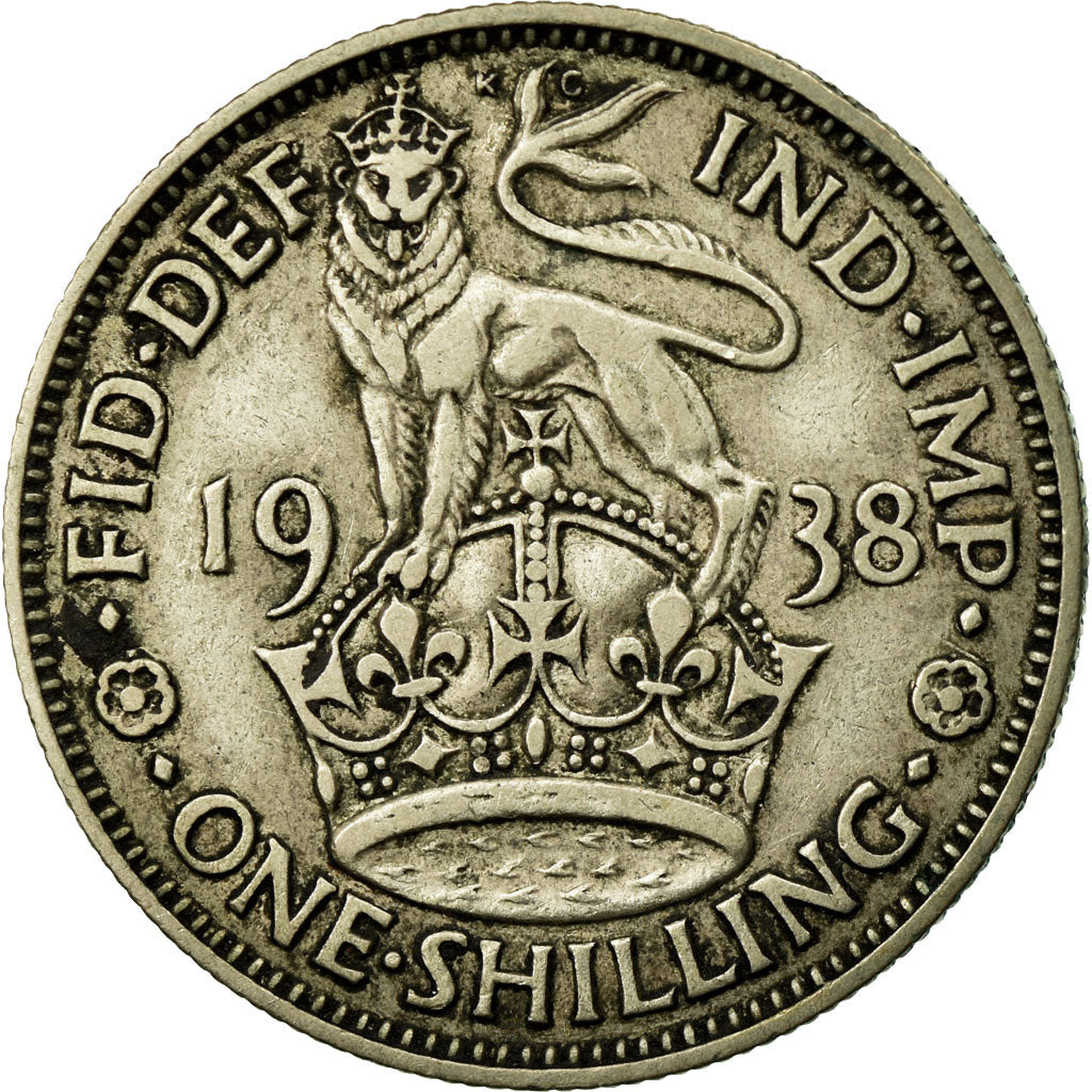 Coin, Great Britain, George VI, Shilling, 1938, EF(40-45), Silver, KM:853
