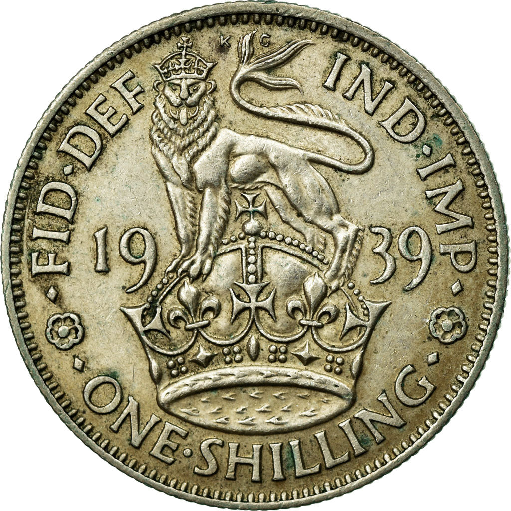 Coin, Great Britain, George VI, Shilling, 1939, EF(40-45), Silver, KM:853
