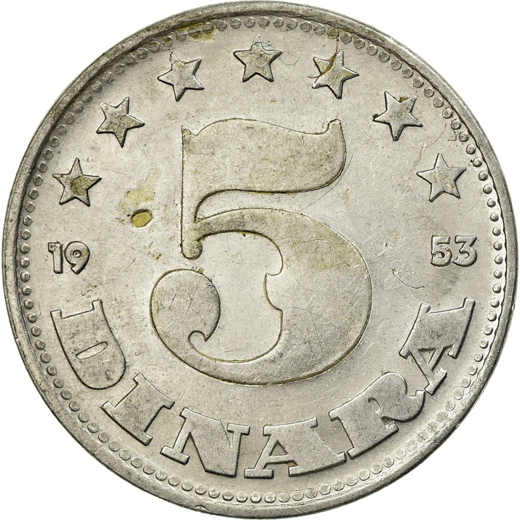 Coin, Yugoslavia, 5 Dinara, 1965, EF(40-45), Aluminum, KM:32