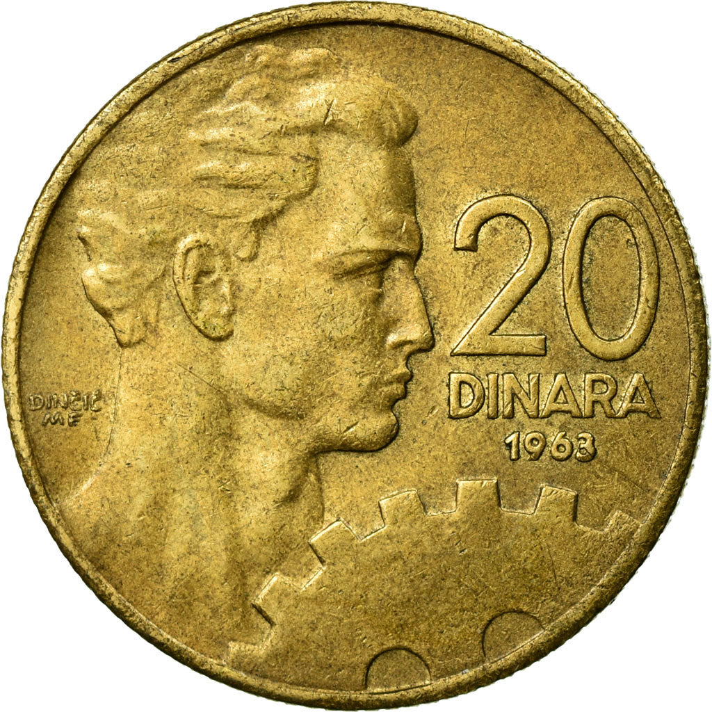 Coin, Yugoslavia, 20 Dinara, 1963, EF(40-45), Aluminum-Bronze, KM:40