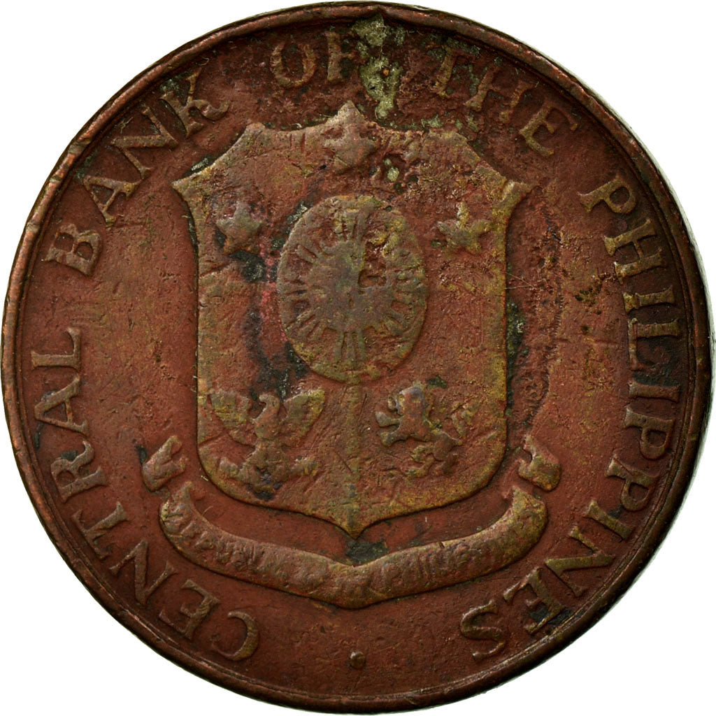 Moneta, Filippine, Centavo, 1960, MB, Bronzo, KM:186