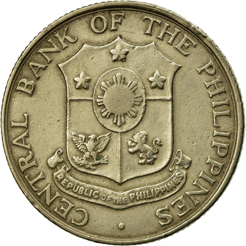 Coin, Philippines, 25 Centavos, 1966, EF(40-45), Copper-Nickel-Zinc, KM:189.2