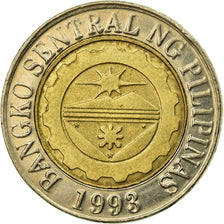 Moneda, Filipinas, 10 Piso, 2001, Manila, MBC, Bimetálico, KM:278