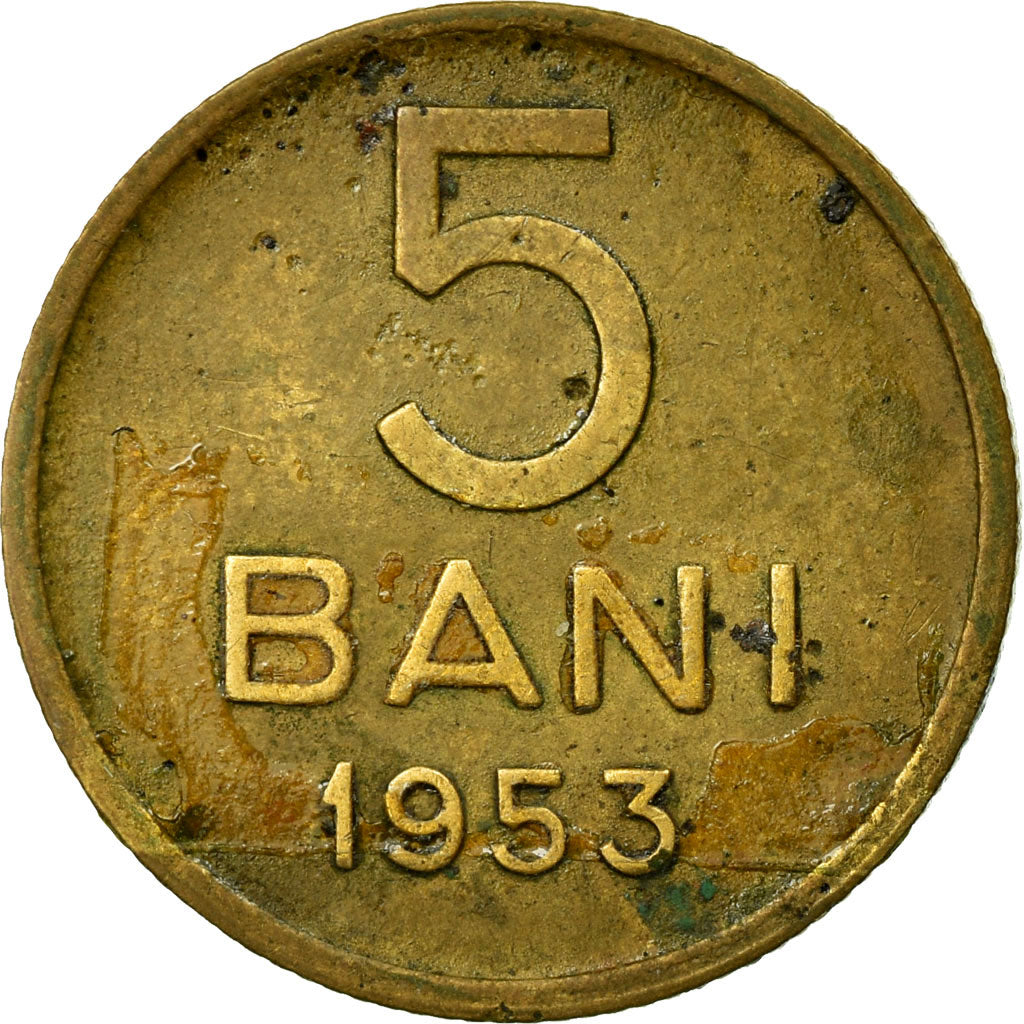 Coin, Romania, 5 Bani, 1953, EF(40-45), Copper-Nickel-Zinc, KM:83.2