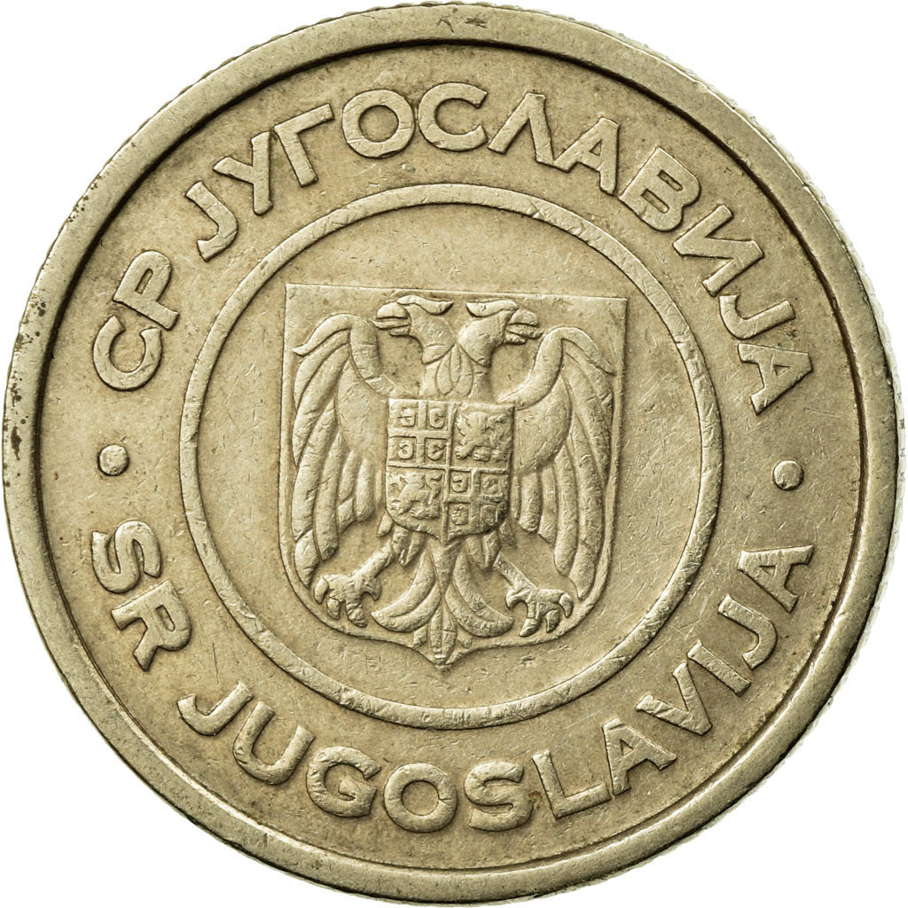 Coin, Yugoslavia, 2 Dinara, 2000, Belgrade, EF(40-45), Copper-Nickel-Zinc