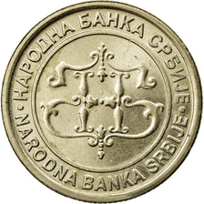 Coin, Serbia, 10 Dinara, 2003, AU(55-58), Copper-Nickel-Zinc, KM:37