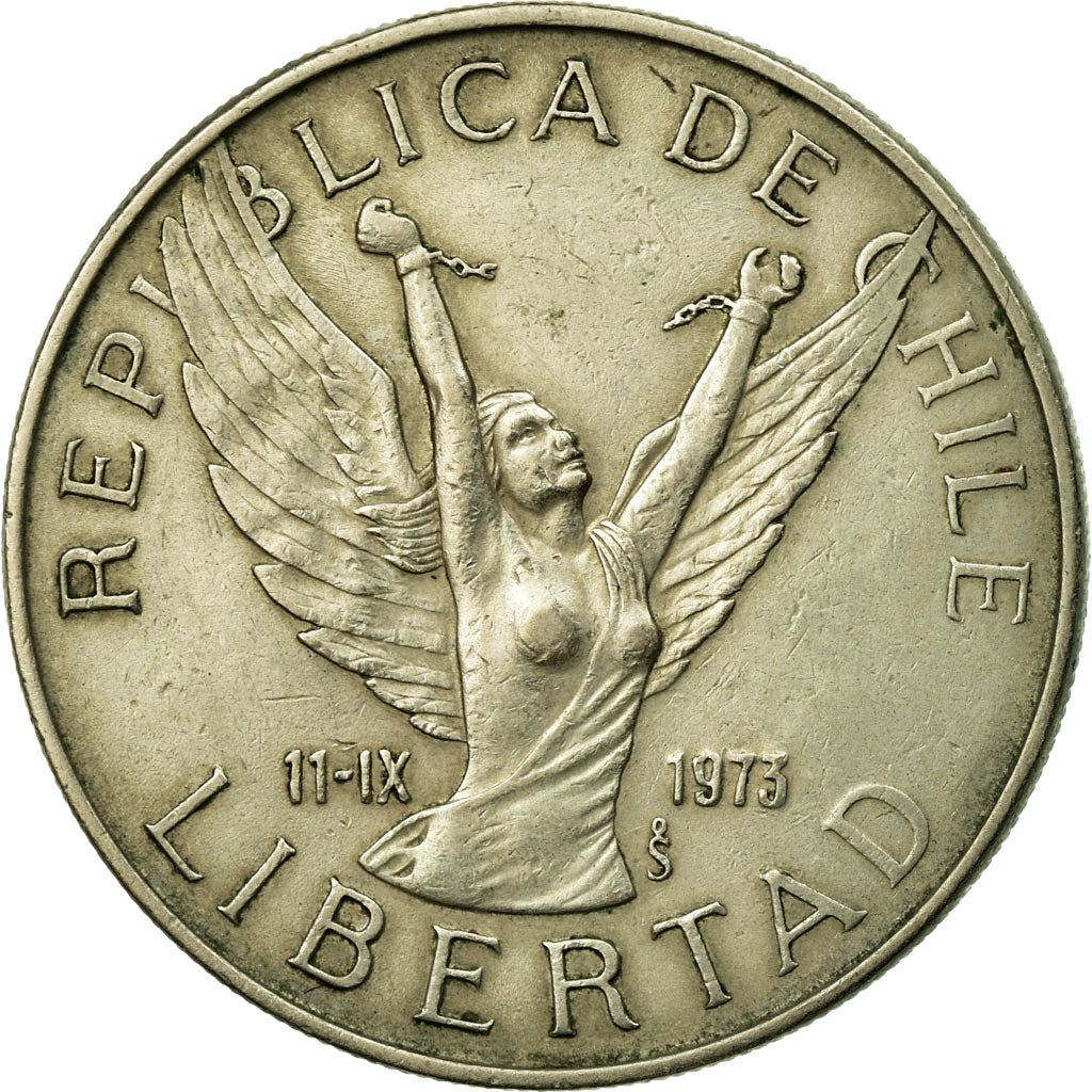 Moneda, Chile, 10 Pesos, 1980, MBC, Cobre - níquel, KM:210