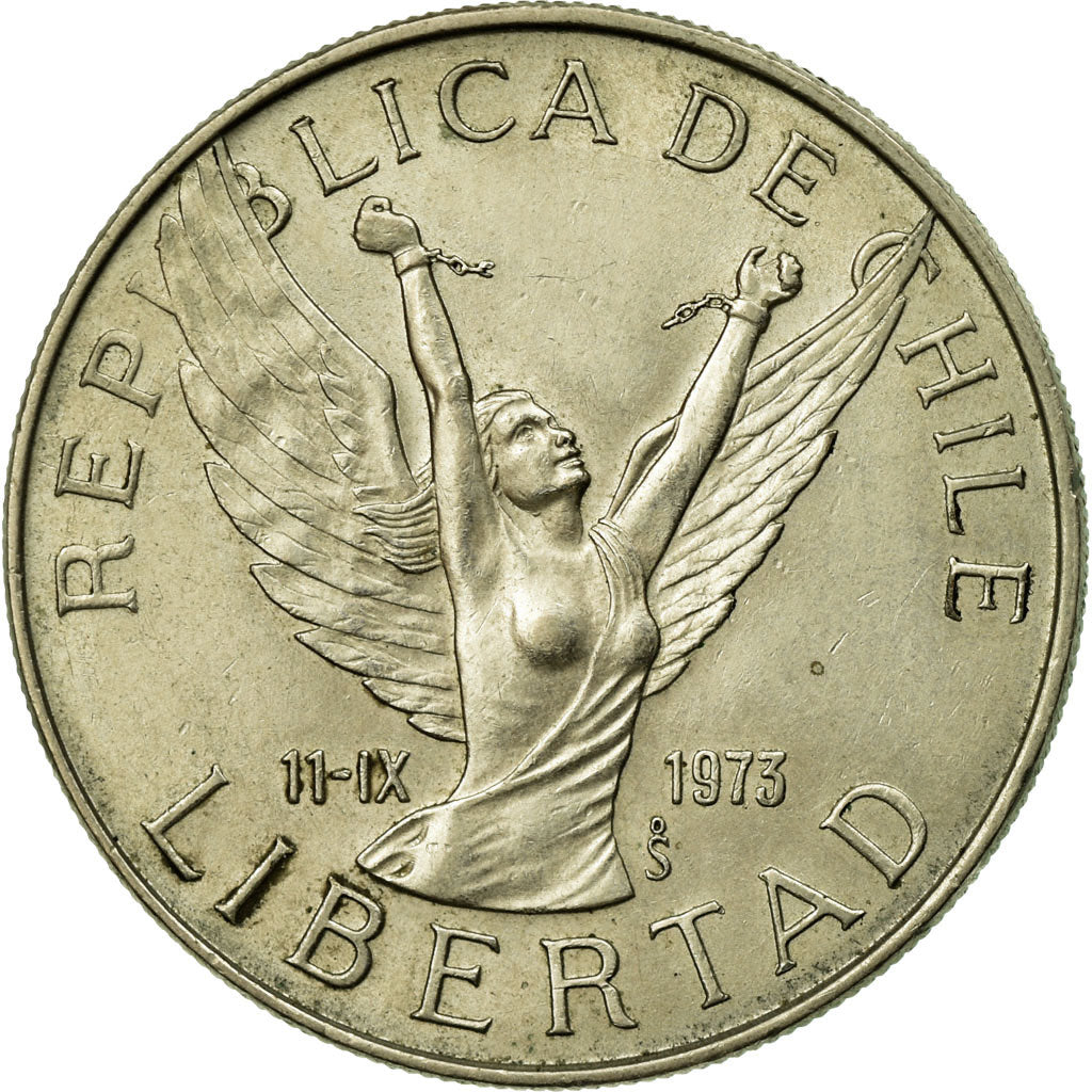 Moneda, Chile, 5 Pesos, 1980, MBC, Cobre - níquel, KM:209
