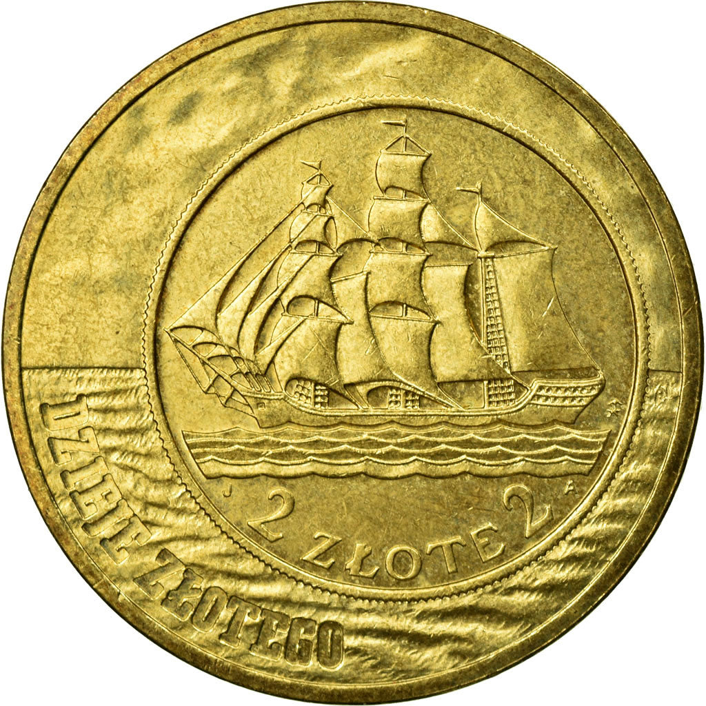 Coin, Poland, 2 Zlote, 2005, Warsaw, EF(40-45), Brass, KM:521