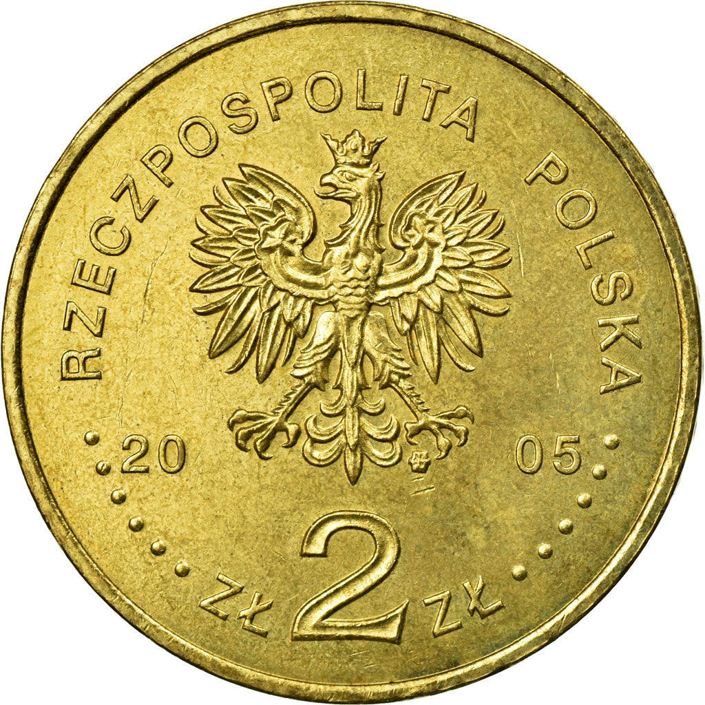 Coin, Poland, 2 Zlote, 2005, Warsaw, EF(40-45), Brass, KM:521