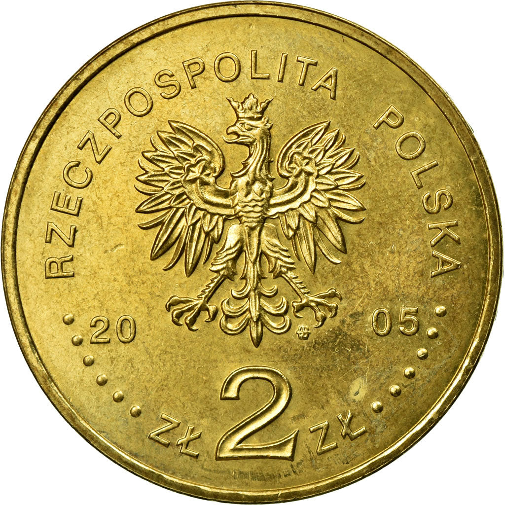Coin, Poland, 2 Zlote, 2005, Warsaw, EF(40-45), Brass, KM:522