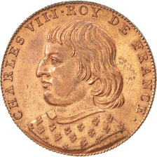France, Medal, Charles VIII, History, AU(50-53), Copper