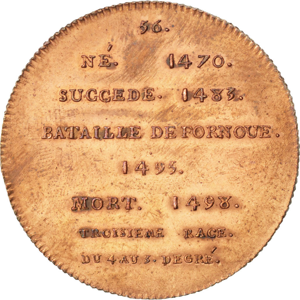 France, Medal, Charles VIII, History, AU(50-53), Copper