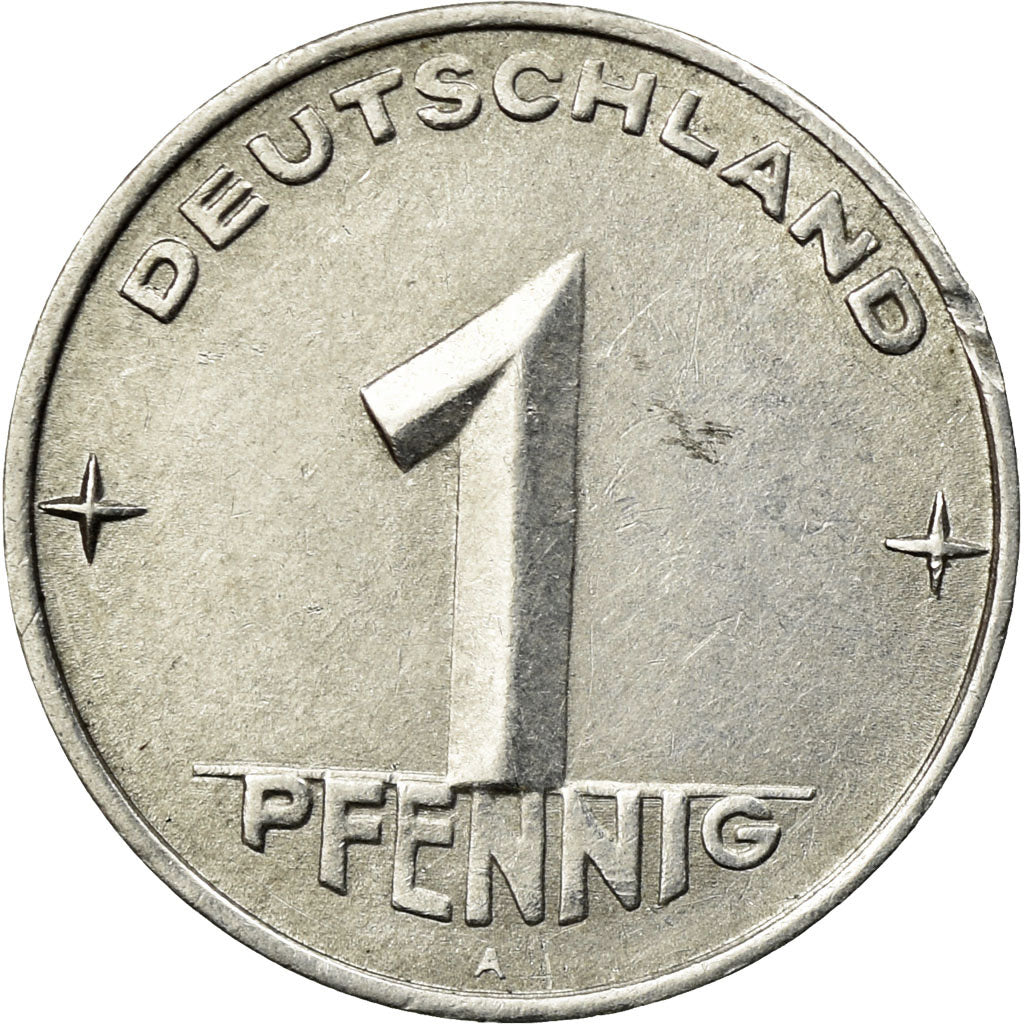Coin, GERMAN-DEMOCRATIC REPUBLIC, Pfennig, 1953, Berlin, EF(40-45), Aluminum
