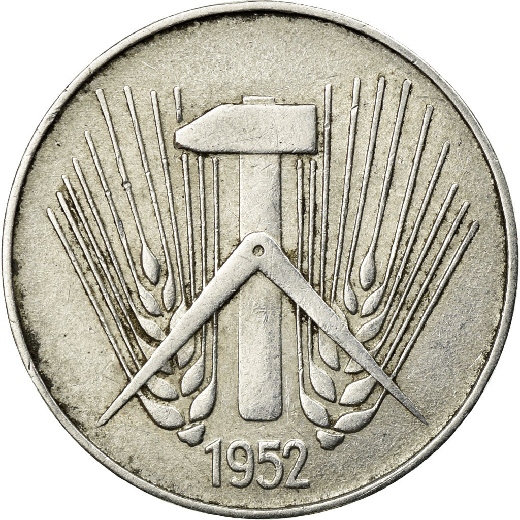 Coin, GERMAN-DEMOCRATIC REPUBLIC, 10 Pfennig, 1952, Berlin, EF(40-45), Aluminum