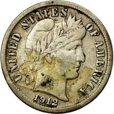 Coin, United States, Barber Dime, Dime, 1912, U.S. Mint, Denver, VF(30-35)