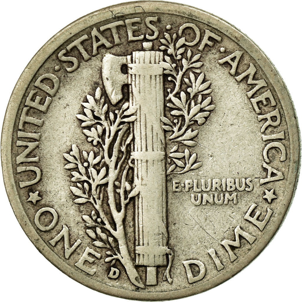 Moeda, Estados Unidos da América, Mercury Dime, Dime, 1943, U.S. Mint, Denver