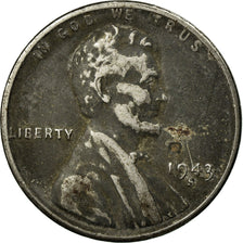 Coin, United States, Lincoln Cent, Cent, 1943, U.S. Mint, San Francisco