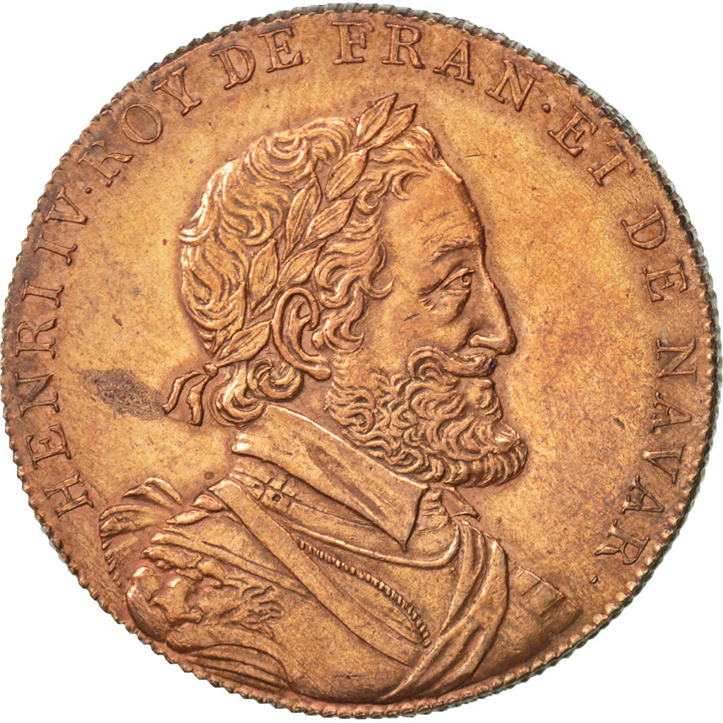 France, Medal, Henry IV, History, AU(50-53), Copper