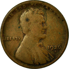 Coin, United States, Lincoln Cent, Cent, 1926, U.S. Mint, Denver, VF(20-25)