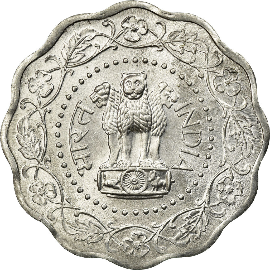 Coin, INDIA-REPUBLIC, 10 Paise, 1973, AU(55-58), Aluminum, KM:27.1