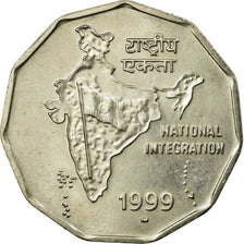 Coin, INDIA-REPUBLIC, 2 Rupees, 1999, EF(40-45), Copper-nickel, KM:121.4