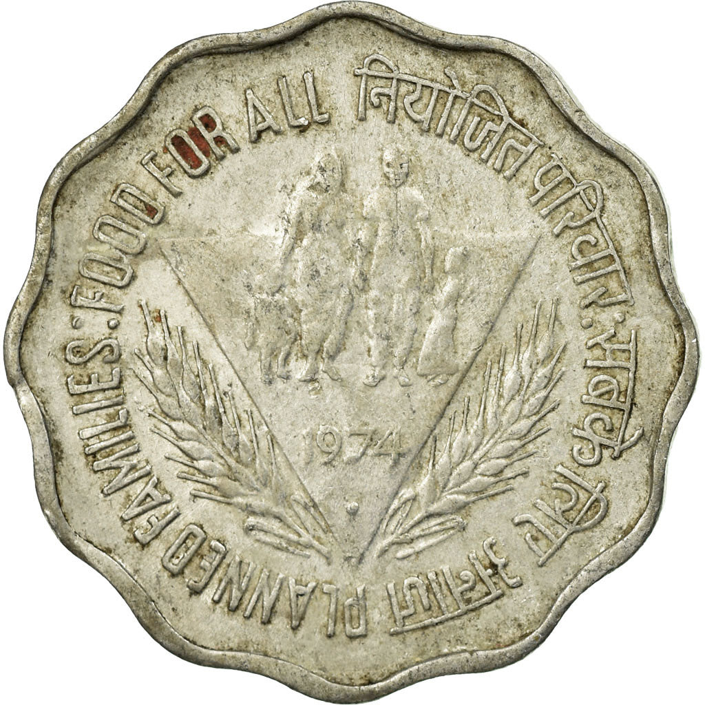 Münze, INDIA-REPUBLIC, 10 Paise, 1974, SS, Aluminium, KM:28