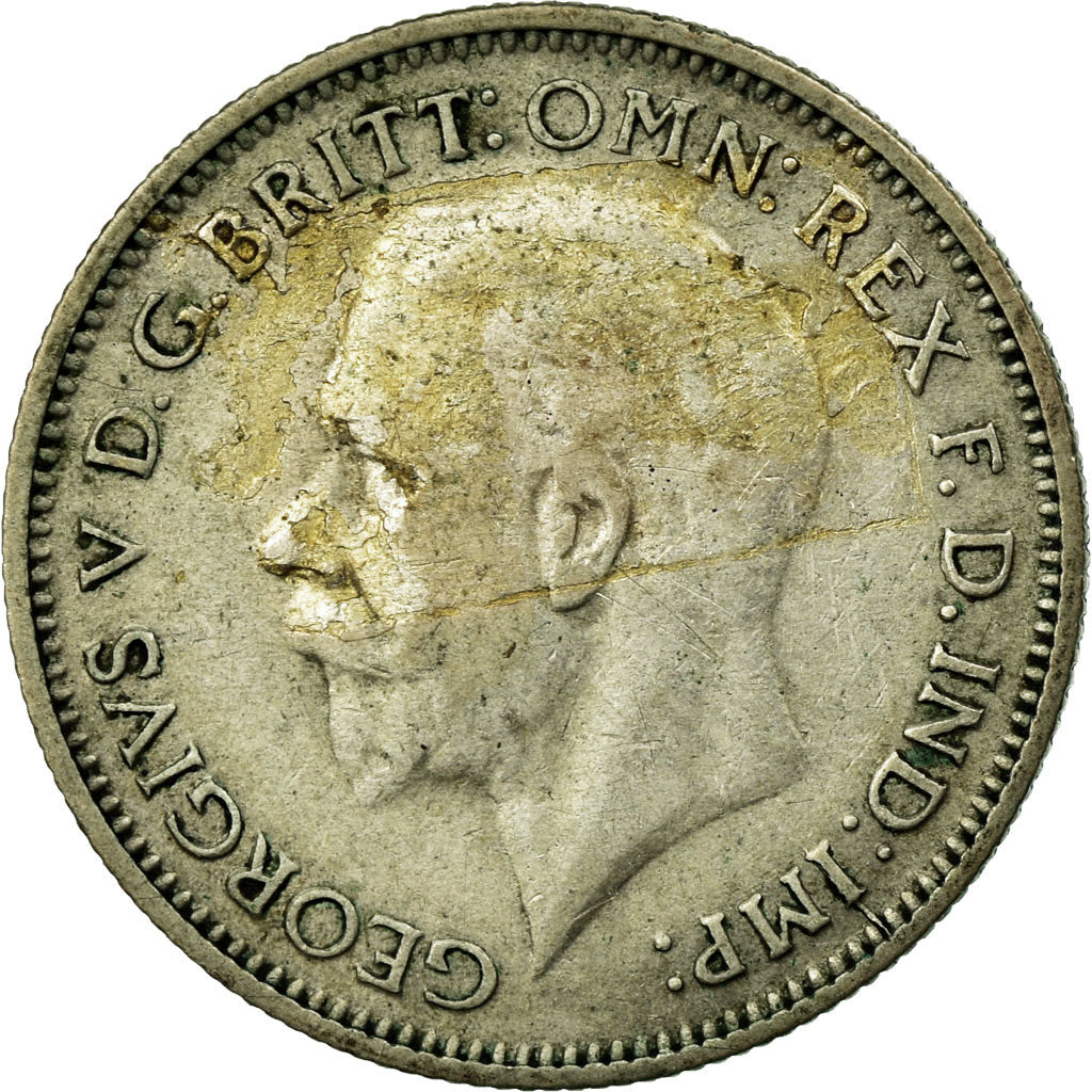 Coin, Great Britain, George V, 6 Pence, 1936, EF(40-45), Silver, KM:832