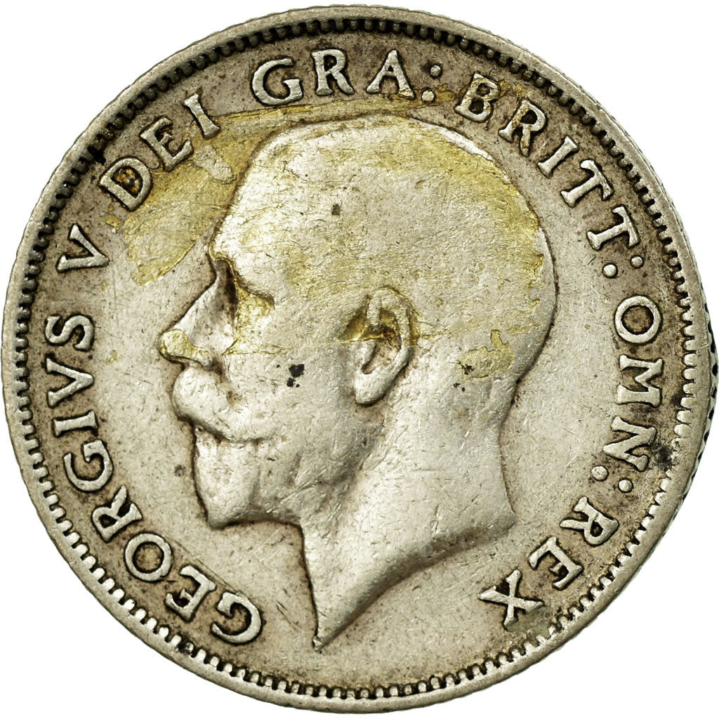 Coin, Great Britain, George V, 6 Pence, 1917, VF(30-35), Silver, KM:815