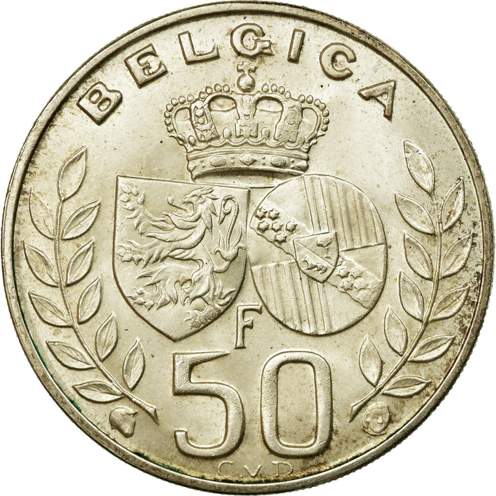 Coin, Belgium, 50 Francs, 50 Frank, 1960, Brussels, EF(40-45), Silver, KM:152.1