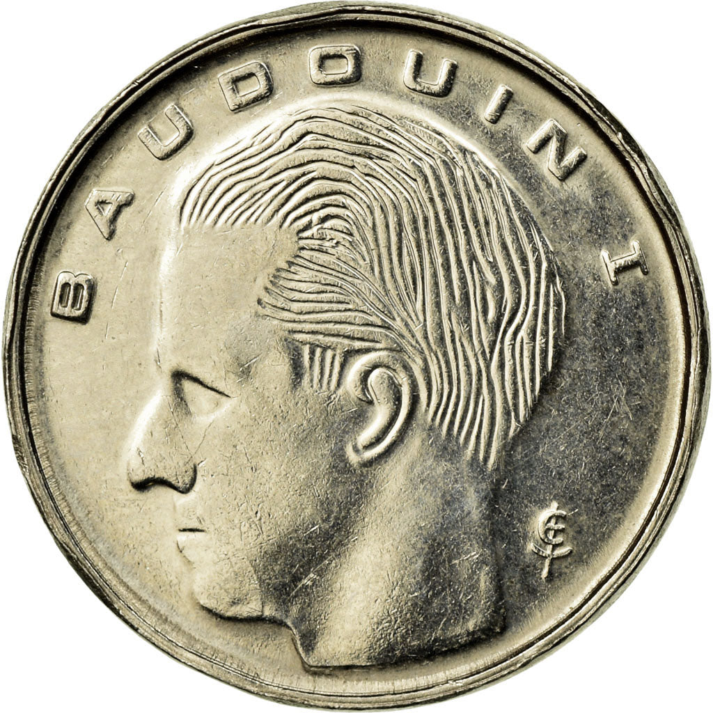 Coin, Belgium, Franc, 1989, Brussels, EF(40-45), Nickel Plated Iron, KM:170