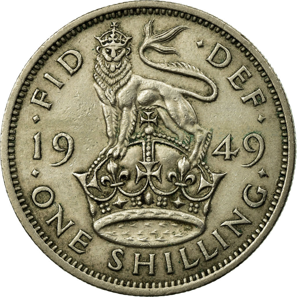 Moneta, Wielka Brytania, George VI, Shilling, 1949, EF(40-45), Miedź-Nikiel