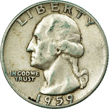 Coin, United States, Washington Quarter, Quarter, 1959, U.S. Mint, Philadelphia