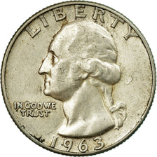 Coin, United States, Washington Quarter, Quarter, 1963, U.S. Mint, Philadelphia