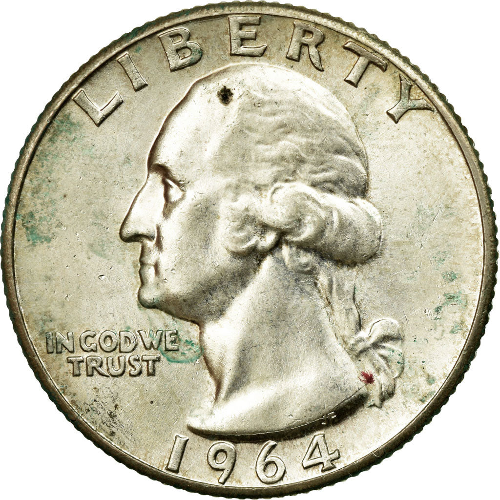 Coin, United States, Washington Quarter, Quarter, 1964, U.S. Mint, Philadelphia