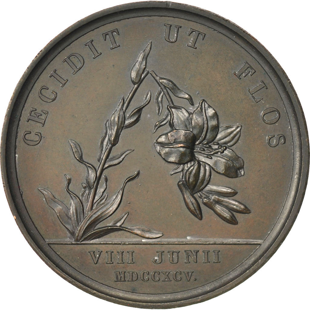 FRANCE, History, Louis XVIII, Medal, MS(60-62), Tiolier, Bronze, 40, 38.80
