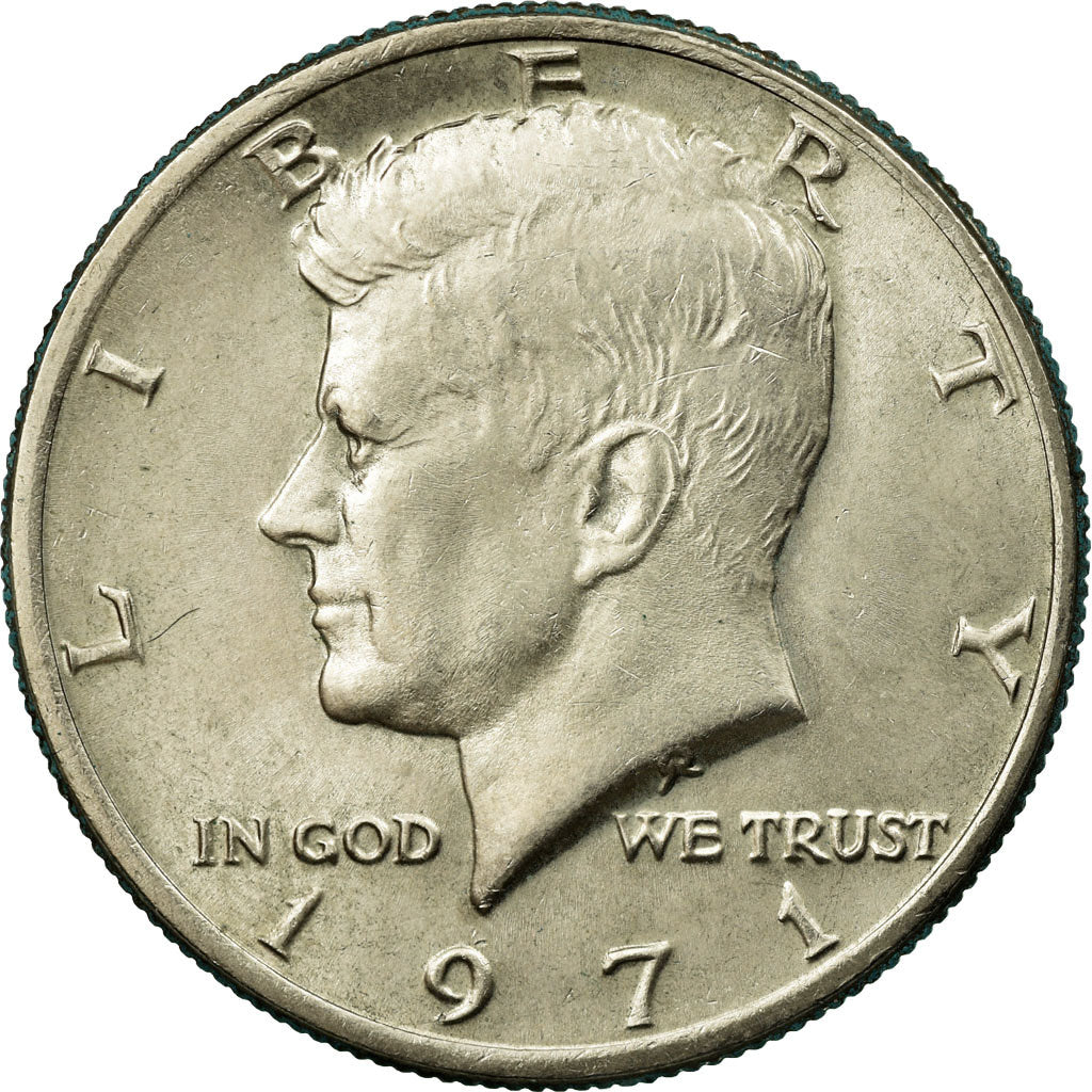 Coin, United States, Kennedy Half Dollar, Half Dollar, 1971, U.S. Mint