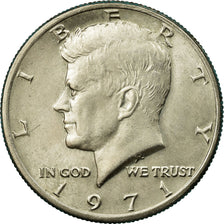 Coin, United States, Kennedy Half Dollar, Half Dollar, 1971, U.S. Mint