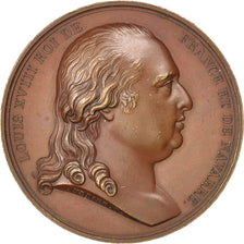 Frankreich, Medal, Louis XVIII, Politics, Society, War, Andrieu, SS+, Bronze